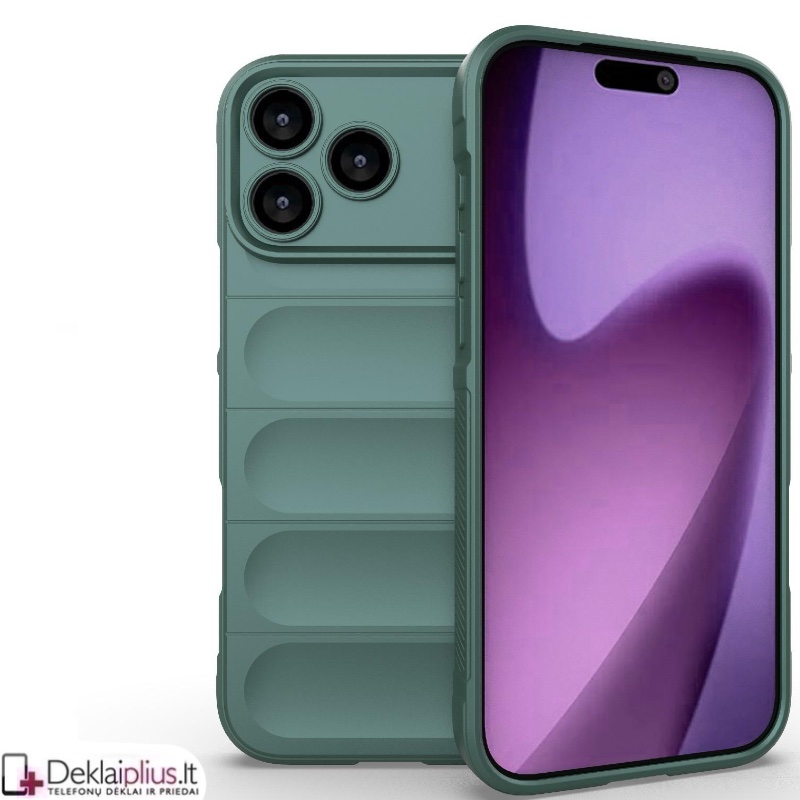 Magic Shield guminis dėklas su kameros apsauga - žalias (Apple Iphone 17 Pro/Iphone 18 Pro) Magic Shield guminis dėklas su kameros apsauga - žalias (Apple Iphone 17 Pro/Iphone 18 Pro)